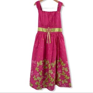 Ashley Ann pink green‎ sleeveless butterfly dress